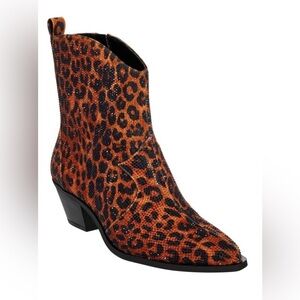 Brand new Jessica Simpson Ostelle bling Leopard Print Western Boots 9